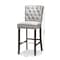 Baxton Studio Daphne Modern Dark Grey Velvet and Dark Brown Finished Wood 2-PC Bar Stool Set 183-11009-Zoro - alternate 7